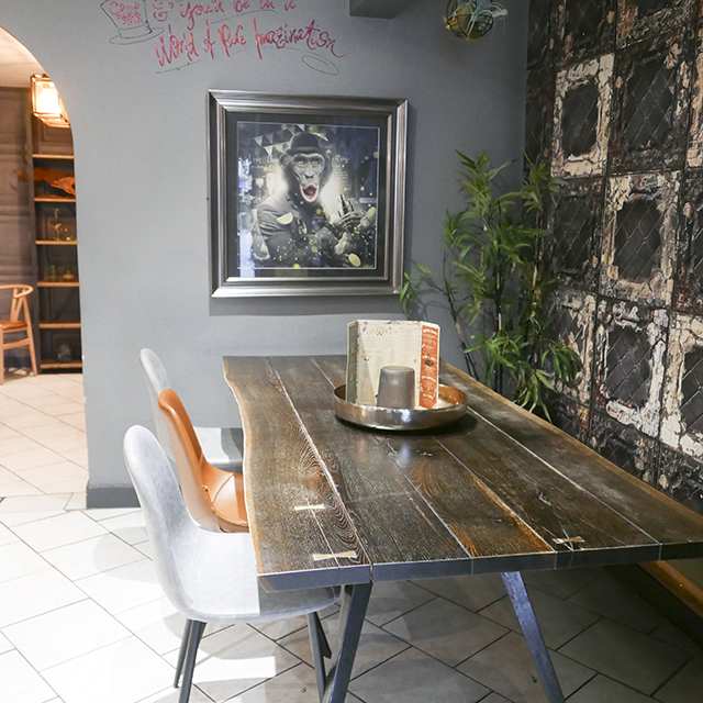Inside the restaurant